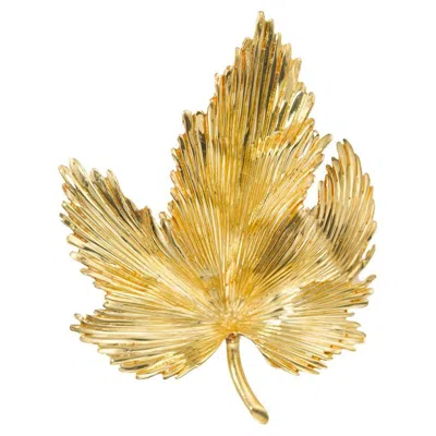 Pre-owned Tiffany & Co Yellow Gold Leaf Brooch