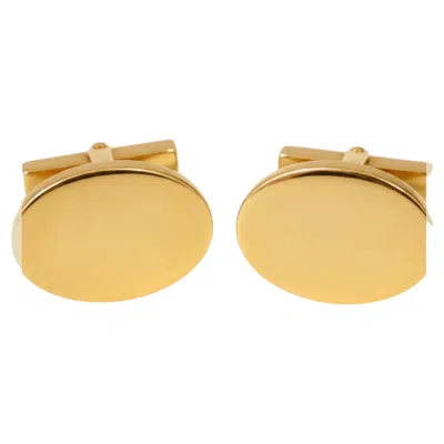 Pre-owned Tiffany & Co . Yellow Gold Oval Disc Cufflinks