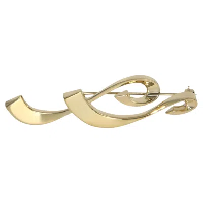 Pre-owned Tiffany & Co . Yellow Gold Paloma Picasso Musical Note Brooch