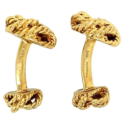 Pre-owned Tiffany & Co . Yellow Gold Rope Cufflinks