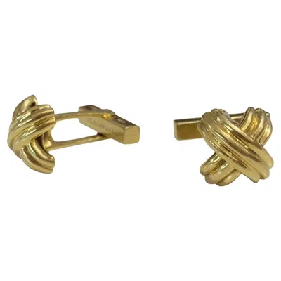 Pre-owned Tiffany & Co . Yellow Gold Signature Cufflinks