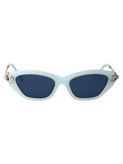 TIFFANY & CO TIFFANY & CO ZAFFIRO TENUE FROSTED ACETATE SUNGLASSES