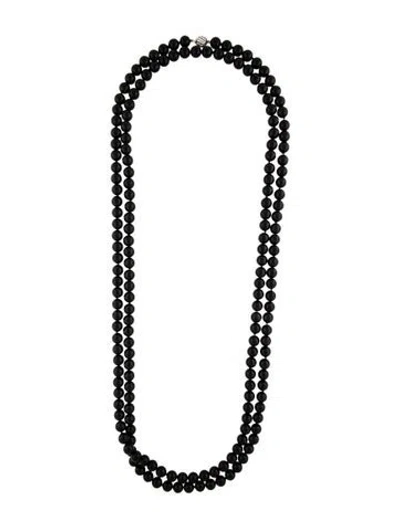 Pre-owned Tiffany & Co Ziegfeld Onyx Necklace, 78" In Multi