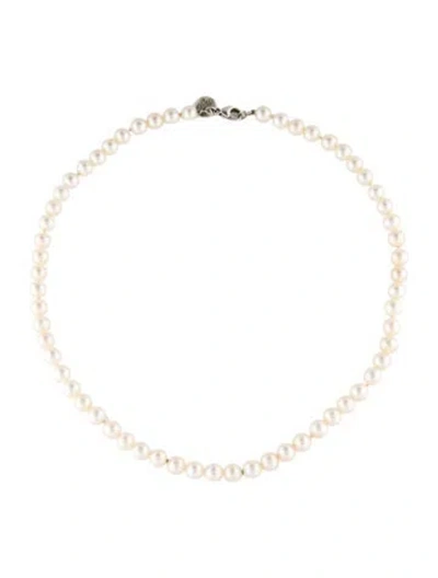 Pre-owned Tiffany & Co Ziegfeld Pearl Strand Necklace, 16.5" In Multi