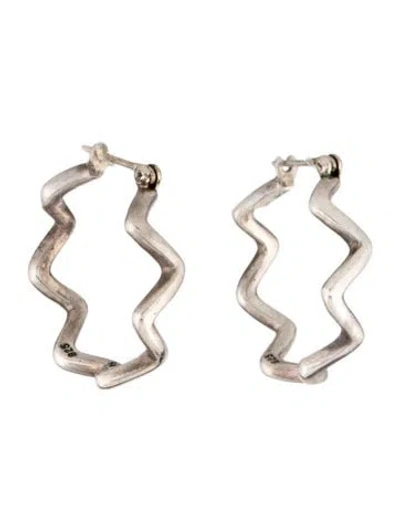 Pre-owned Tiffany & Co Zig Zag Hoop Earrings In Multicolor