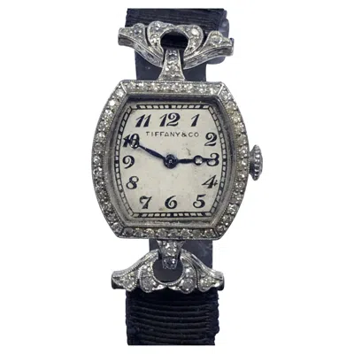 Pre-owned Tiffany & Co Mpany 1920s Ladies Platinum And Diamond Wrist Watch In Multi