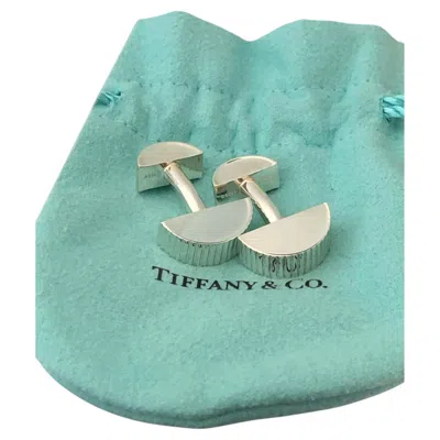Pre-owned Tiffany & Co Mpany Sterling Coin Edge Cufflinks In Multi