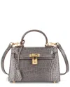 Tiffany & Fred Paris Alligator-embossed Leather Crossbody
