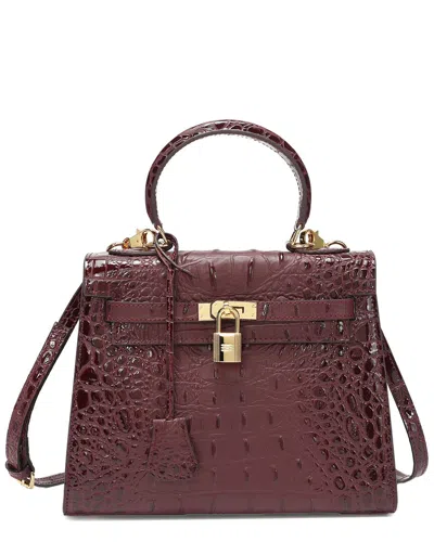 Tiffany & Fred Paris Alligator-embossed Leather Satchel