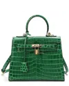 Tiffany & Fred Paris Alligator-embossed Leather Satchel