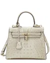 Tiffany & Fred Paris Alligator-embossed Leather Satchel