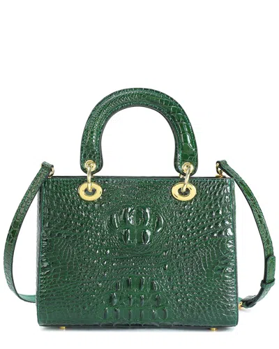 Tiffany & Fred Paris Alligator-embossed Leather Satchel In Green