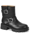 Tiffany & Fred Paris Leather Moto Bootie In Black