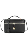 Tiffany & Fred Paris Full-grain Leather Rectangular Crossbody In Black