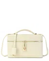 Tiffany & Fred Paris Full-grain Leather Rectangular Crossbody In White