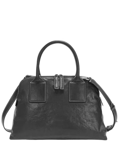 Tiffany & Fred Paris Classic Leather Dome Satchel In Pattern