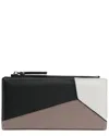 Tiffany & Fred Paris Color-patch Long Leather Wallet In Brown