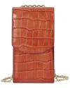 Tiffany & Fred Paris Compact Croc-embossed Leather Crossbody