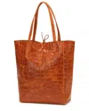 Tiffany & Fred Paris Croc-embossed Leather Tote