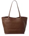 Tiffany & Fred Paris Croc-embossed Leather Tote