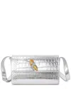 Tiffany & Fred Paris Croc-embossed Metallic Leather Bag