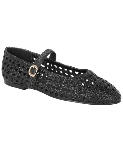 Tiffany & Fred Paris Crochet Leather Flat In Black