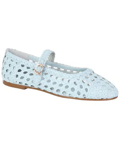 Tiffany & Fred Paris Crochet Leather Flat In White