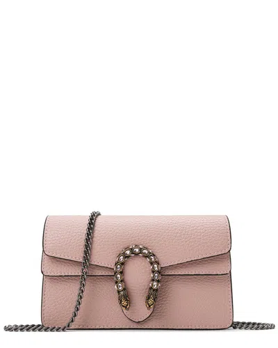 Tiffany & Fred Paris Crystal Leather Crossbody In Pink