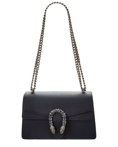 Tiffany & Fred Paris Crystal Dragon Leather Crossbody In Blue