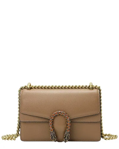 Tiffany & Fred Paris Crystal Dragon Leather Crossbody In Brown