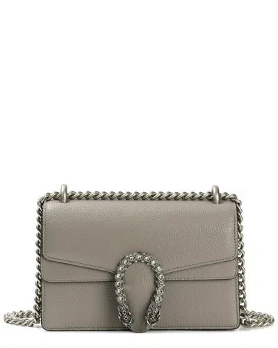 Tiffany & Fred Paris Crystal Dragon Leather Crossbody In Gray