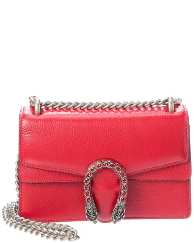 Tiffany & Fred Paris Crystal Dragon Leather Crossbody In Red