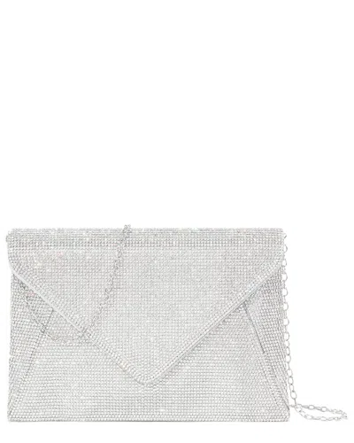 Tiffany & Fred Paris Crystal-embellished Envelope Clutch In Silver