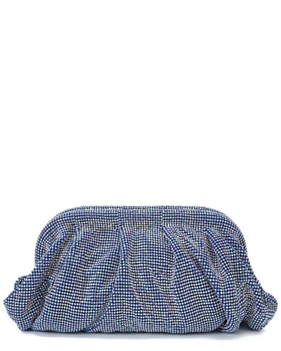 Tiffany & Fred Paris Crystal-embellished Evening Clutch In Blue