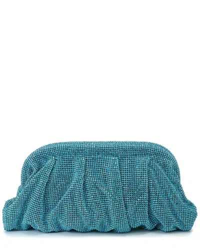 Tiffany & Fred Paris Crystal-embellished Evening Clutch In Blue