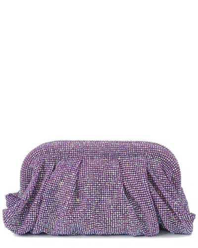 Tiffany & Fred Paris Crystal-embellished Evening Clutch In Purple