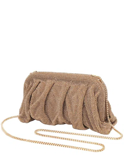 Tiffany & Fred Paris Tiffany And Fred Paris Crystal-embellished Evening Clutch In Tan