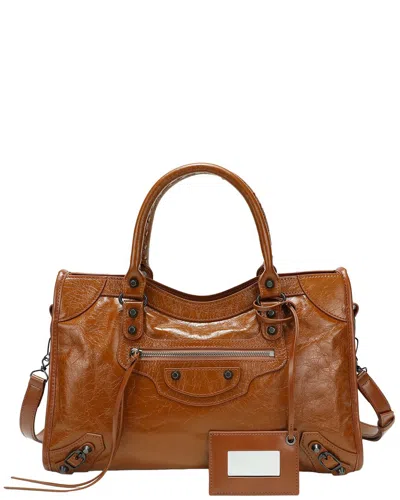 Tiffany & Fred Paris Distressed Leather Satchel In Brown