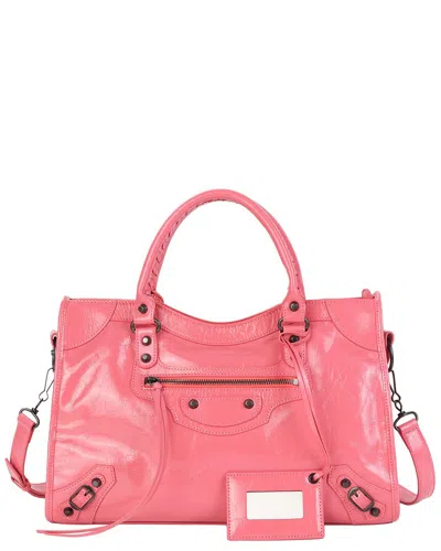 Tiffany & Fred Paris Distressed Leather Satchel In Pink