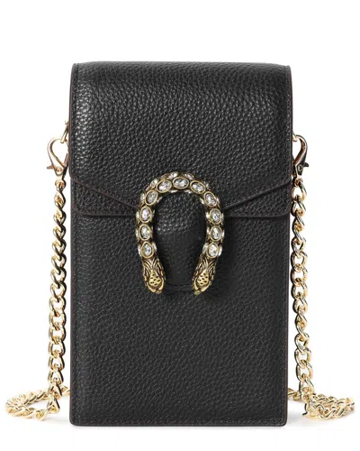 Tiffany & Fred Paris Dragon Crystal Leather Bag