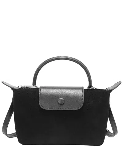 Tiffany & Fred Paris Tiffany And Fred Paris Elegant Mini Suede Leather Satchel In Black