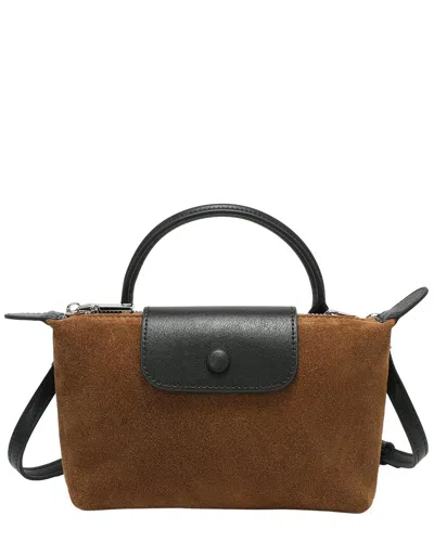 Tiffany & Fred Paris Tiffany And Fred Paris Elegant Mini Suede Leather Satchel In Brown