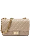 Tiffany & Fred Paris Elegant Quilted Leather Chain Shoulder Bag In Brown