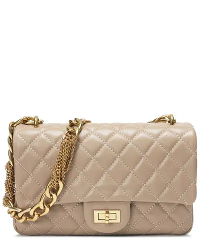 Tiffany & Fred Paris Elegant Quilted Leather Chain Shoulder Bag In Brown