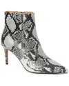 Tiffany & Fred Paris Embossed Leather Bootie In Animal Print