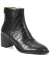 Tiffany & Fred Paris Embossed Leather Bootie In Black