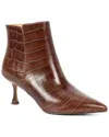 Tiffany & Fred Paris Embossed Leather Bootie In Brown