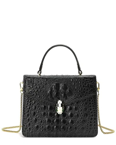 Tiffany & Fred Paris Embossed Leather Messenger Bag
