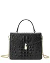 Tiffany & Fred Paris Embossed Leather Messenger Bag