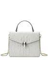 Tiffany & Fred Paris Embossed Leather Messenger Bag